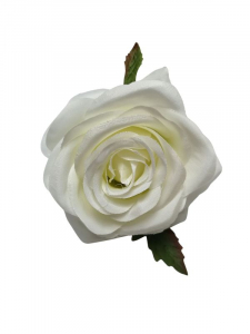 Róża kwiat wyrobowy 10 cm biała