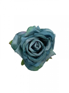 Róża kwiat wyrobowy 10 cm niebieska