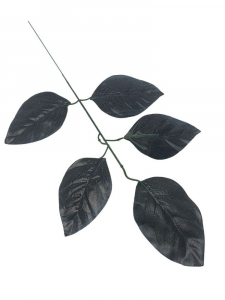 Gałązka z liśćmi 55 cm czarna