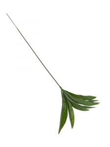 Liście plastikowe pik gałązka 55 cm zielone
