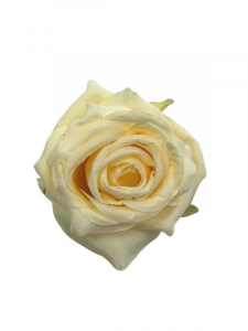 Róża kwiat wyrobowy 10 cm kremowa