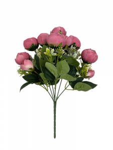 Bukiet pełników 35 cm brudny róż