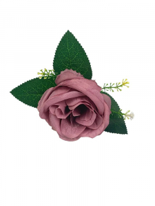 Róża główka z dodatkiem 11 cm fiołkowa