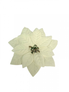 Gwiazda betlejemska kwiat wyrobowy 16 cm kremowa