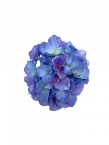 Hortensja kwiat wyrobowy 17 cm niebiesko fioletowa