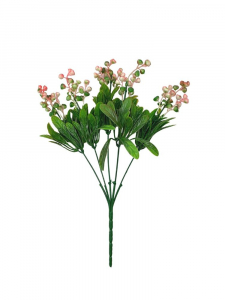 Bukiet kulki 31 cm różówy z zielonym