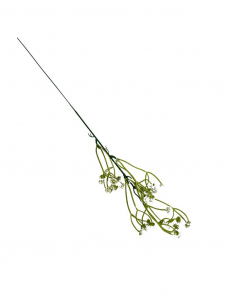 Gipsówka dodatek gałązka 44 cm biało zielona