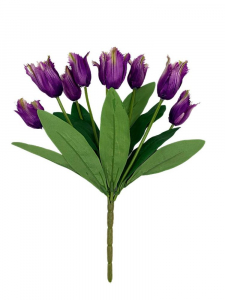 Tulipany strzępiaste bukiet 42 cm cm fiolet