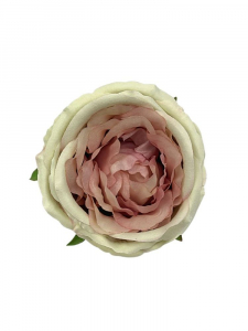 Róża kwiat wyrobowy 11 cm brudny róż z kremem