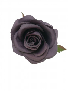 Róża kwiat wyrobowy 10 cm grafitowa