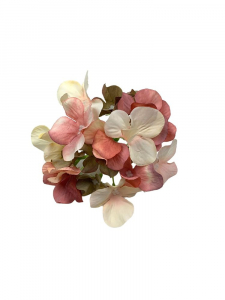 Hortensja kwiat wyrobowy 13 cm różowo kremowa