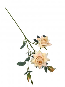 Róża na gałązce 64 cm kremowa