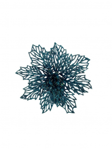 Gwiazda betlejemska ażurowa 13 cm niebieska