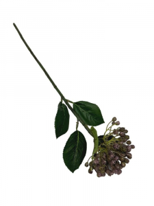 Gałązka dekoracyjna z kuleczkami 42 cm brudny fiolet