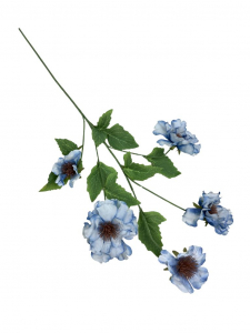 Anemony gałązka 75 cm niebieskie