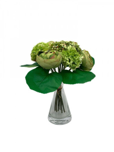 Bukiet kompozycja 28 cm zielone kwiaty