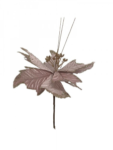 Gwiazda betlejemska na piku 30 cm jasny róż