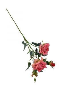 Róża na gałązce 64 cm różowa