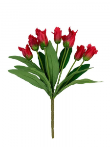 Tulipany strzępiaste bukiet 42 cm czerwone