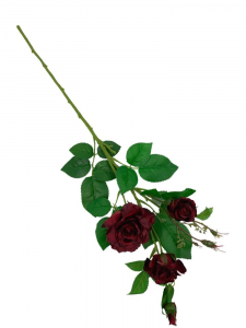 Róża gałązka 77 cm bordowa