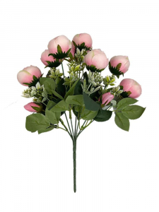 Bukiet pełników 35 cm jasny róż