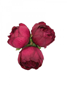 Piwonia kwiat wyrobowy 9 cm ciemny róż