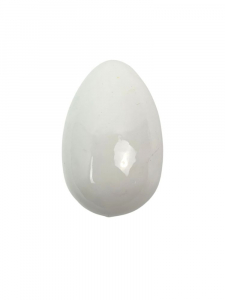 Jajko gęsie zawieszka 11 cm białe