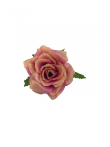 Róża kwiat wyrobowy 6 cm brzoskwiniowo różowa