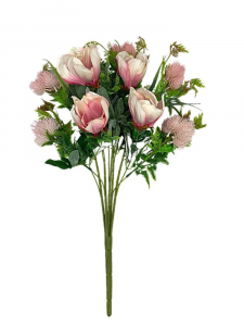 Bukiet mieszany 62 cm róż i kremowy