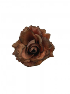 Róża kwiat wyrobowy 9 cm brązowa