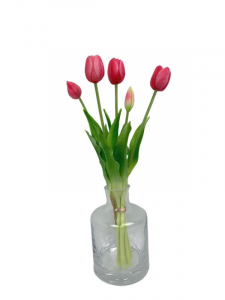 Tulipan silikonowy wiązka 40 cm różowy