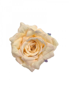 Róża kwiat wyrobowy 10 cm kremowa z bardzo delikatnym jasnym różem