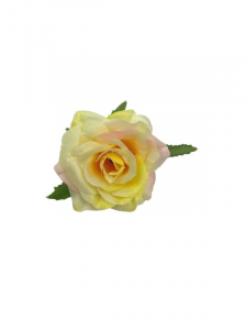 Róża kwiat wyrobowy 5 cm żółta
