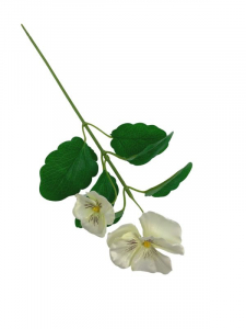 Bratek kwiat pojedynczy 33 cm biały