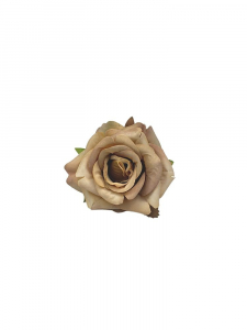 Róża kwiat wyrobowy 6 cm musztardowa