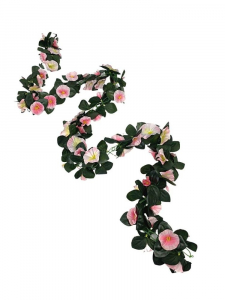 Girlanda z kwiatami 200 cm jasny róż