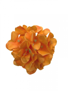 Hortensja kwiat wyrobowy 13 cm pomarańczowa