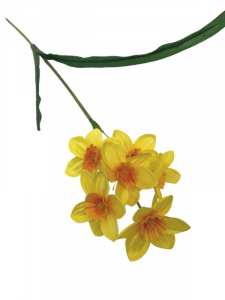 Narcyz kwiat pojedynczy 47 cm żółty z pomarańczowym środkiem