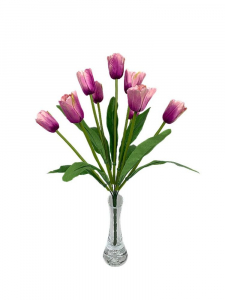 Tulipany bukiet 36 cm różowo fioletowy