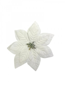 Gwiazda betlejemska kwiat wyrobowy 16 cm biała