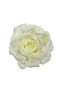 Róża kwiat wyrobowy 15 cm kremowa