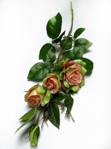 Róża gałązka 77 cm zielona z różem