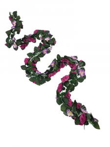 Girlanda z kwiatami 200 cm fiolet i ciemny róż