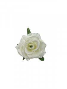 Róża kwiat wyrobowy 5 cm kremowa