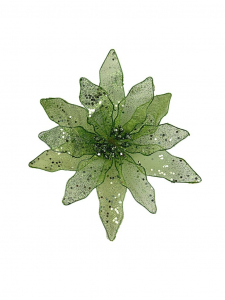 Gwiazda betlejemska na spince 20 cm zielona