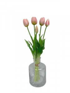 Tulipan silikonowy wiązka 40 cm jasno różowy