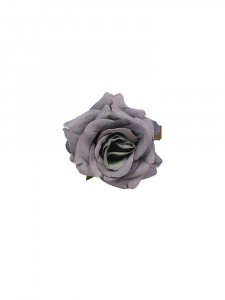 Róża kwiat wyrobowy 6 cm szara