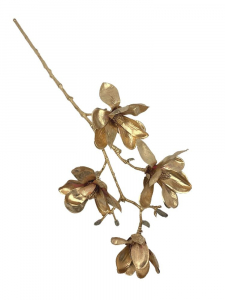 Magnolia gałązka 84 cm złota
