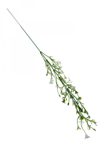 Dodatek na gałązce 60 cm zielony z białymi drobnymi kwiatuszkami