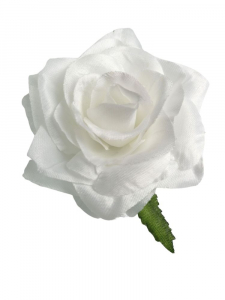 Róża kwiat wyrobowy 6 cm biała